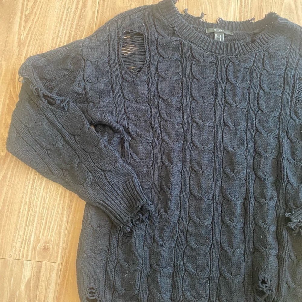 Forever 21 Ripped Style Sweater - Picture 4 of 8